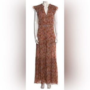 Floral Maxi Dress in brown and pink by Veronica Beard